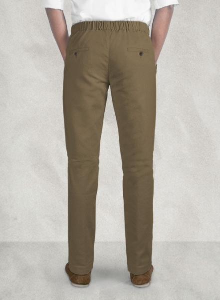 Easy Pants Dark Beige Cotton Canvas