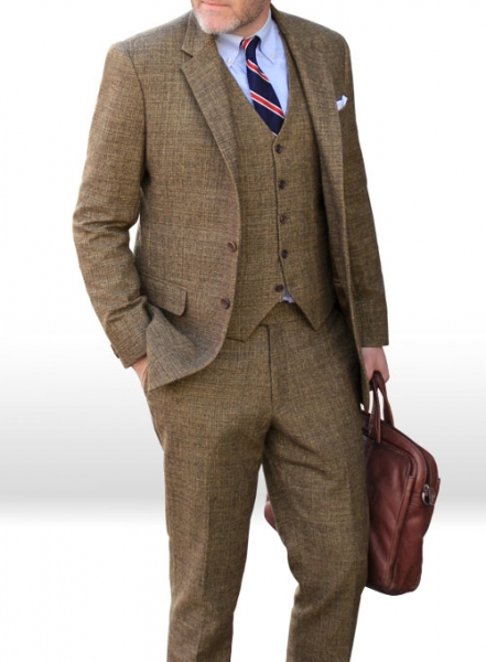 Vintage Glasgow Brown Tweed Suit