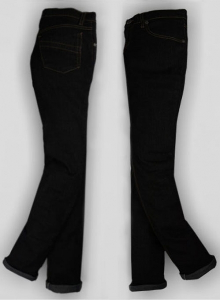 Fine Cross Fire Stretch Black Jeans - Look # 324