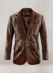 Spanish Brown Harper Leather Blazer