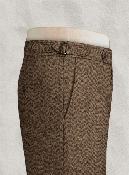 Vintage Herringbone Brown Highland Tweed Trousers : Made To Measure Custom  Jeans For Men & Women, MakeYourOwnJeans®