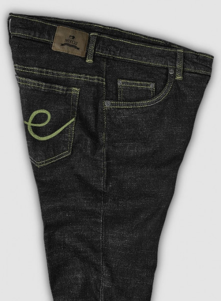 Texas Black Hard Wash Stretch Jeans - Look #640