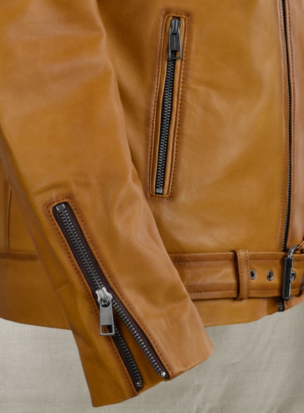 Rutland Caramel Brown Riding Leather Jacket