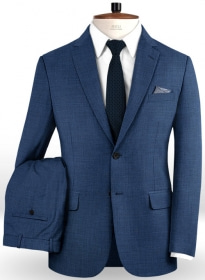 Napolean Nailhead Blue Wool Suit