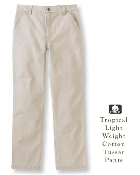 Tropical Weight Fine Tussar Cotton Pants