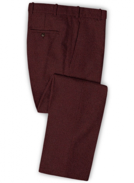 Wine Heavy Tweed Pants