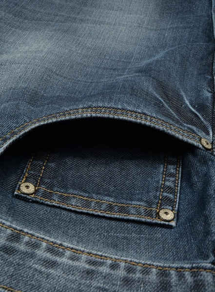 Melange Luxurious Deep Dark Blue Jeans - Stone Wash
