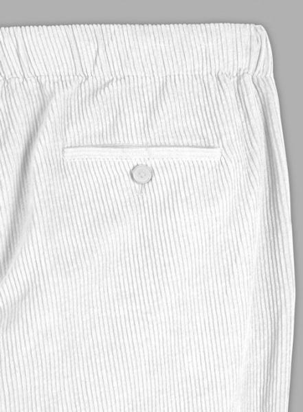 Easy Pants White Corduroy