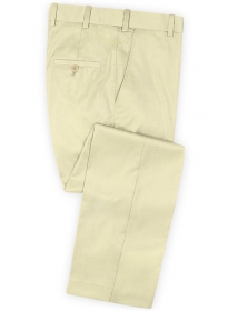 Worsted Light Khaki Wool Pants