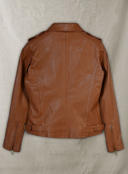 Log Cabin Brown Leather Jacket # 267