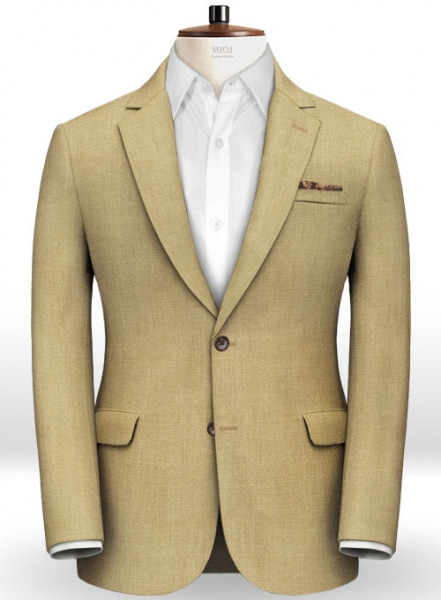 Italian Khaki Twill Linen Jacket