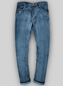 Morris Blue Vintage Wash Stretch Jeans - Look #351