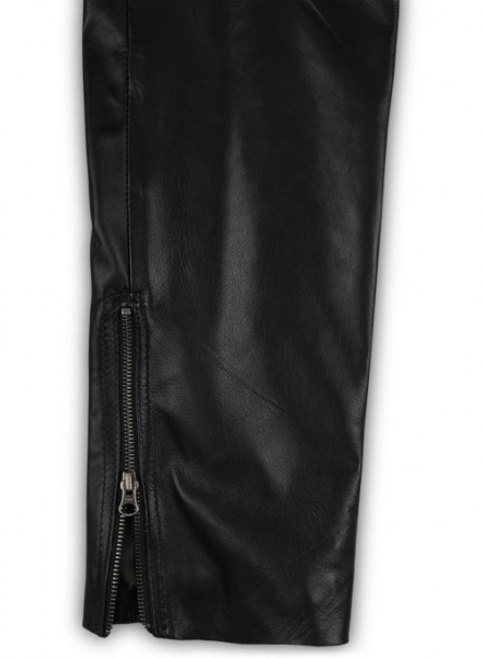 Thrill Leather Biker Jeans