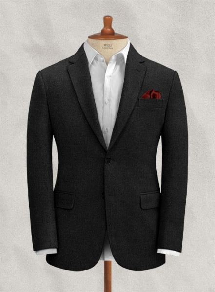 Italian Black Tweed Suit