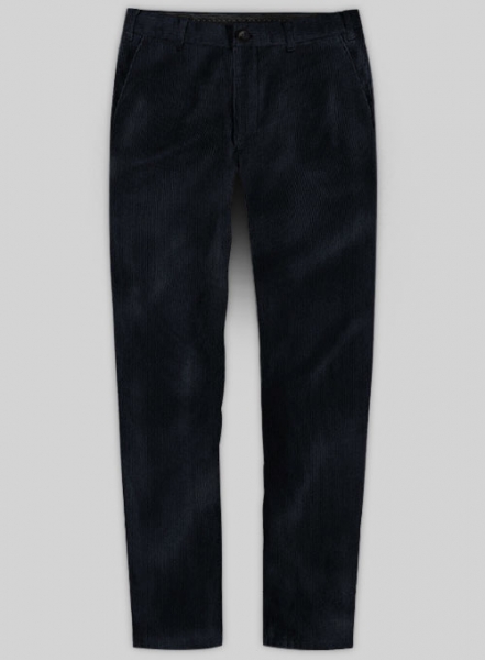 Navy Blue Corduroy Trousers - 8 Wales