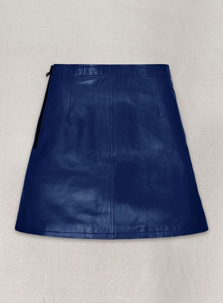 Rich Blue Emilia Clarke Leather Skirt