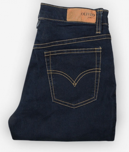 Morris Blue Stretch Denim Jeans - Hard Wash : Made To Measure Custom ...