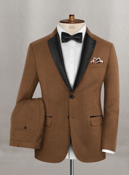 Napolean Rust Wool Tuxedo Suit