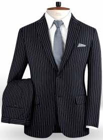 Napolean Dark Blue Stripe Wool Suit