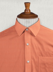 Orange Stretch Twill Shirt