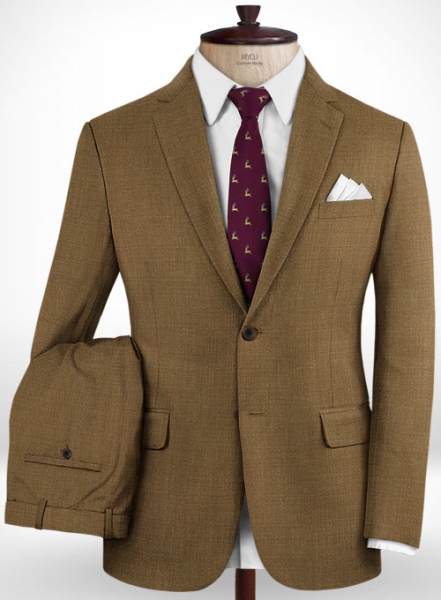 Caramel Brown Wool Suit