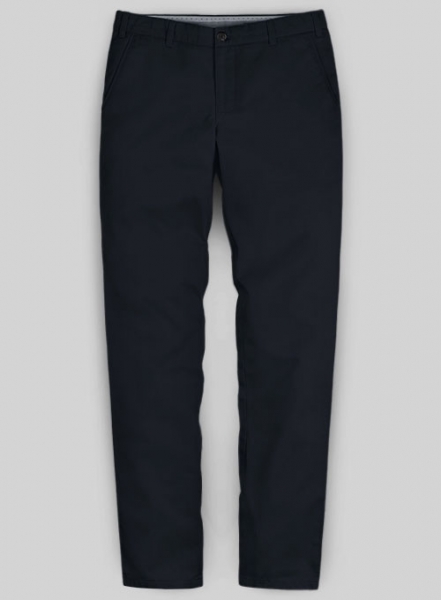 Dark Blue Stretch Chino Pants