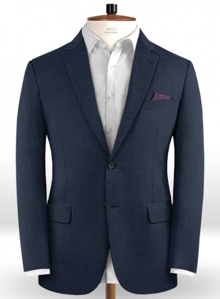 Reda Seal Blue Pure Wool Suit