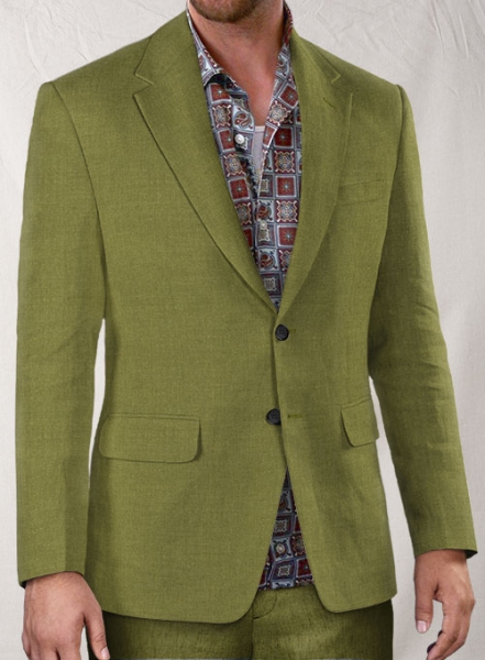 Italian Linen Moss Green Jacket