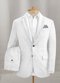 Italian Linen Cavalry White Suit