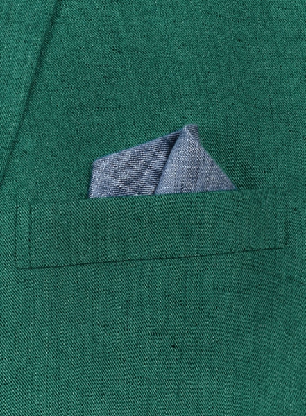 Italian Denim Green Linen Jacket