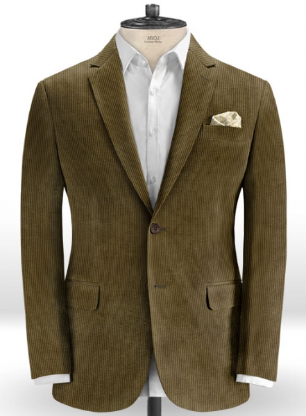 Italian Beige Thick Corduroy Suit