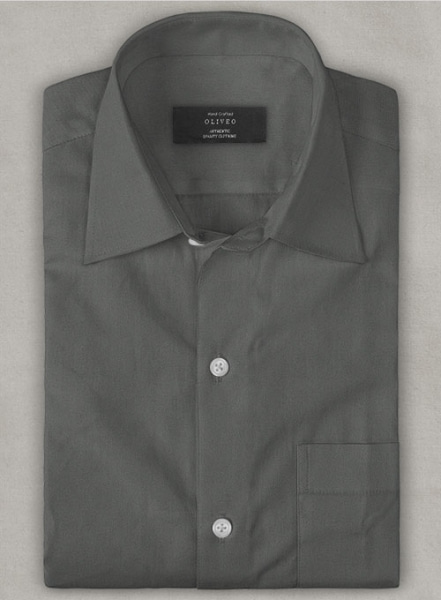 Graphite Stretch Poplene Shirt - Half Sleeves