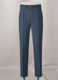 Napolean Stretch Space Blue Highland Wool Trousers