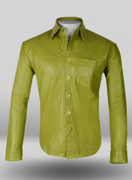 Bright Green Classic Leather Shirt