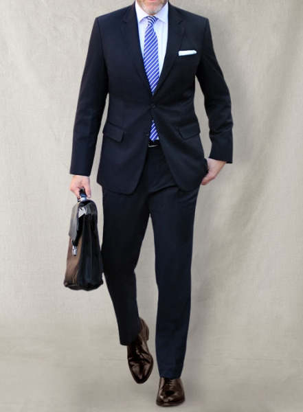 Navy Blue Merino Wool Suit