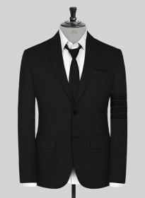 Black Merino Wool Black Bar Jacket