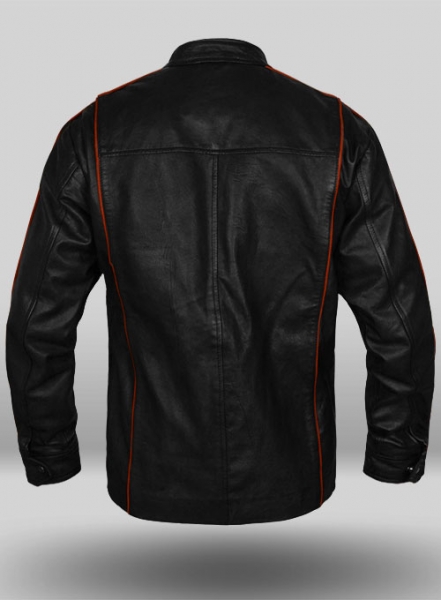 Soft Rich Black Washed & Wax Mass Effect 3 Leather Jacket