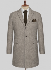 Light Weight Brown Tweed Overcoat