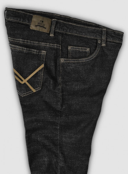 Texas Black Hard Wash Stretch Jeans - Look #639