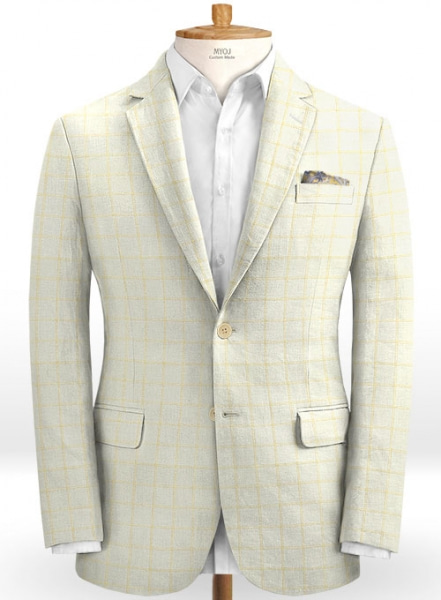 Italian Lava Checks Linen Jacket