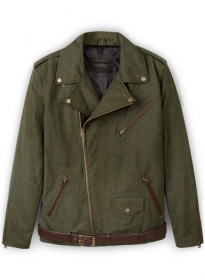 Showman Green Tweed Leather Combo Jacket # 666