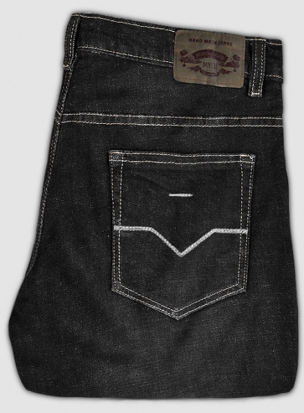 Logan Black Stretch Hard Wash Whisker Jeans - Look #579