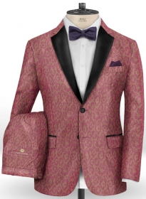 Adali Cerise Wool Tuxedo Suit