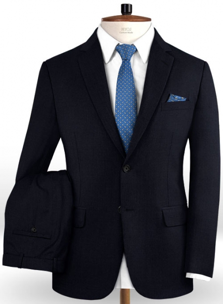 Reda Navy Blue Pure Wool Suit