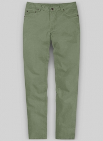 Green Cotton Power Stretch Chino Jeans