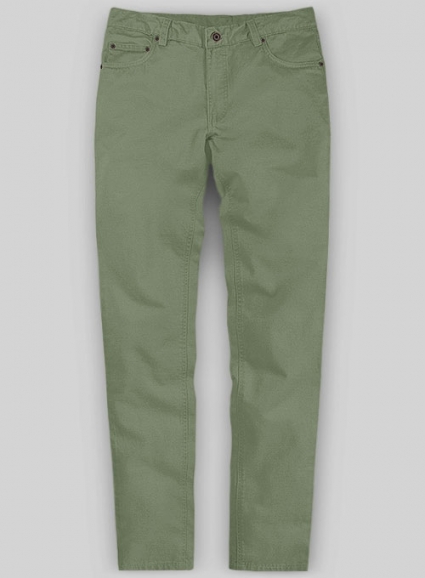 Green Cotton Power Stretch Chino Jeans