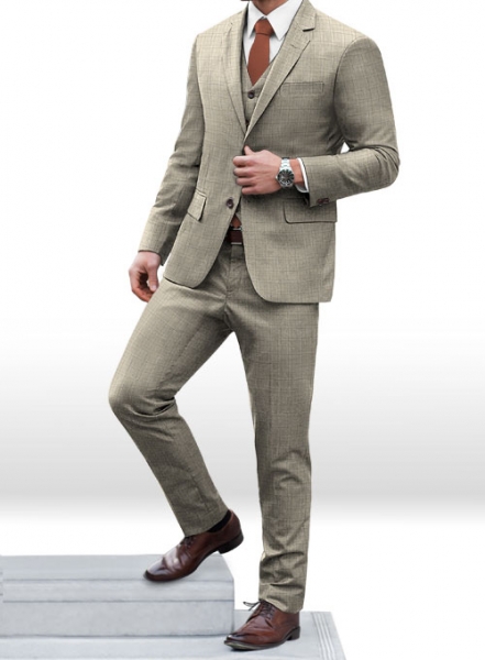 Napolean Lazo Brown Wool Suit