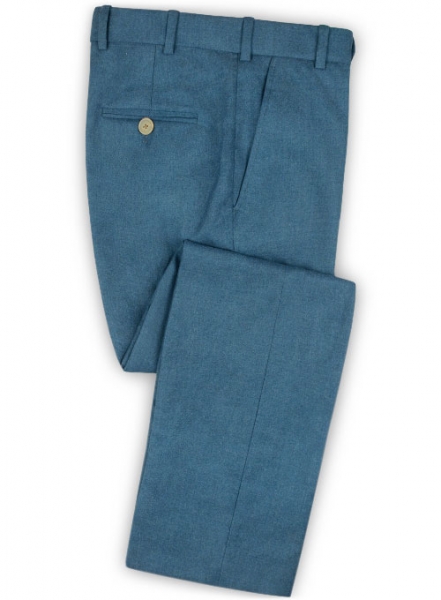 Light Weight Bar Blue Tweed Pants