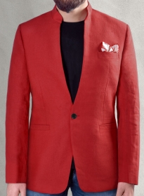 Pure Red Linen Roma Sports Jacket