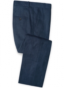 Safari Blue Cotton Linen Pants